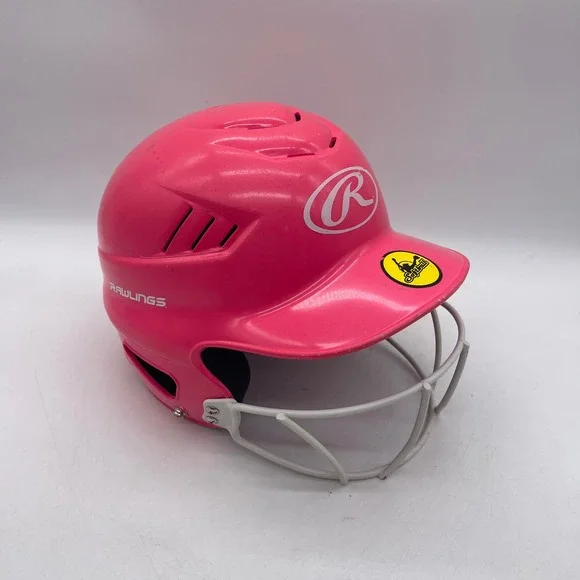 Rawlings RCFH Pink 6.5-7.5 Softball Batting Helmet + Face Guard WALRCFHMSBFG-OPK - Picture 14 of 16